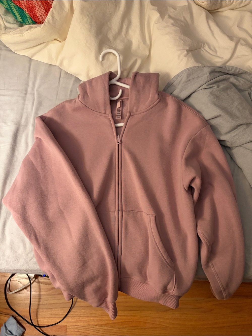 SKIMS Dusty Rose Zip-Up Hoodie